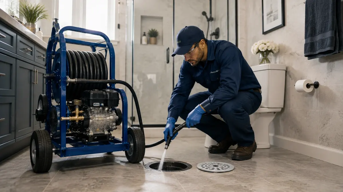 Bathroom Drain Hydro Jetting in Lucerne Valley
