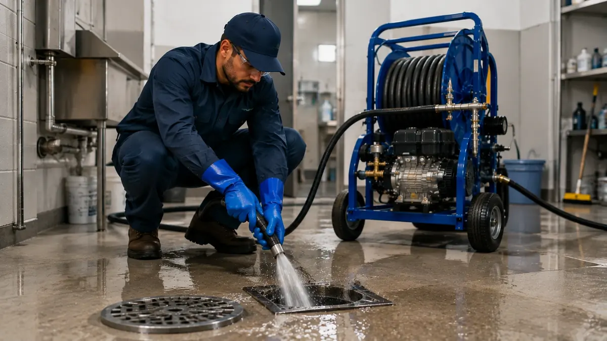 Floor Drain Hydro Jet Cleaning in Lucerne Valley