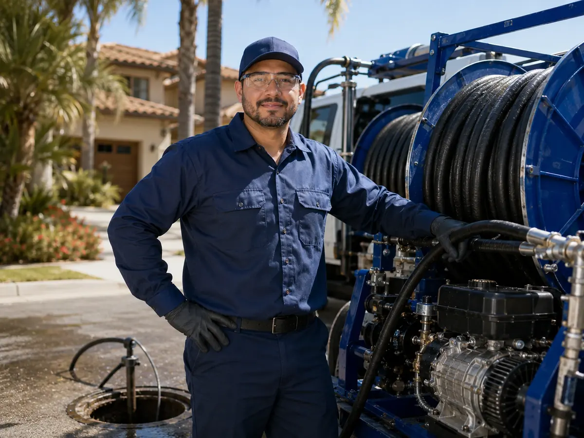 Hydro jet sewer cleaning in Lucerne Valley