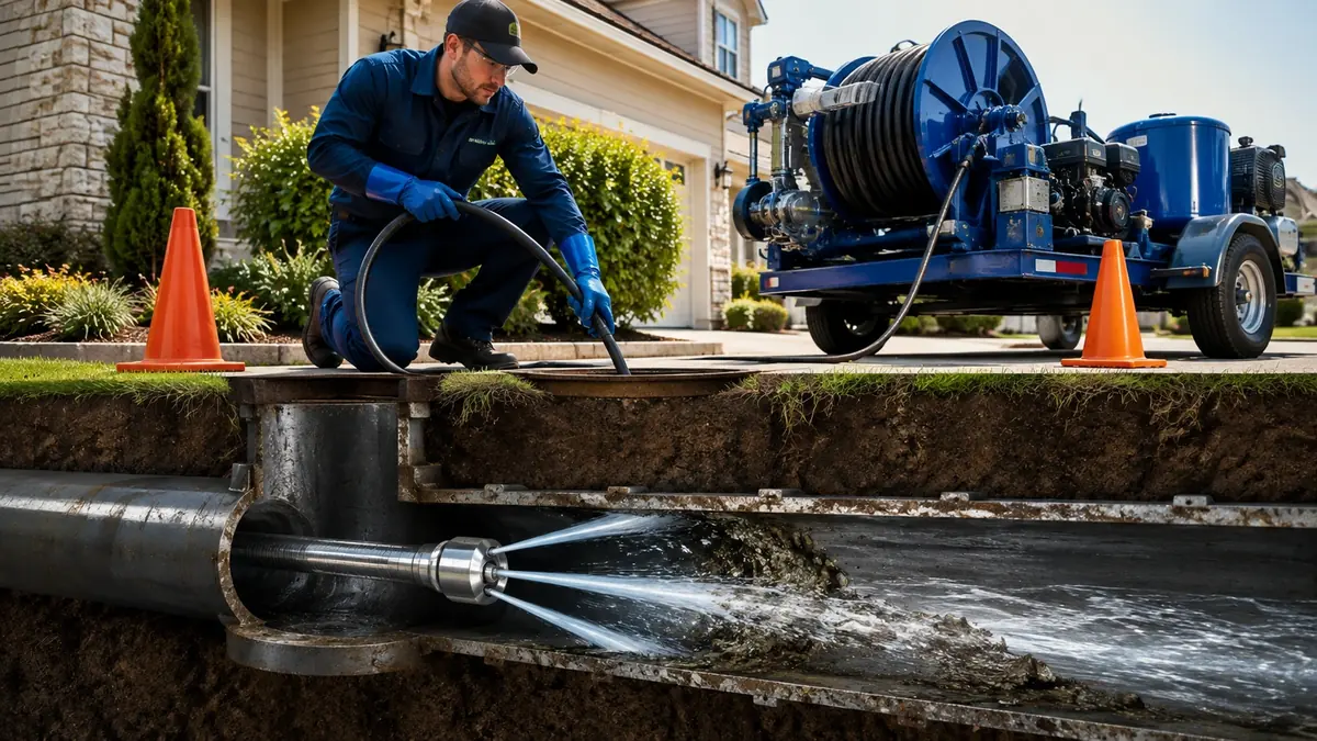 Main Sewer Line Hydro Jet Cleaning in Lucerne Valley