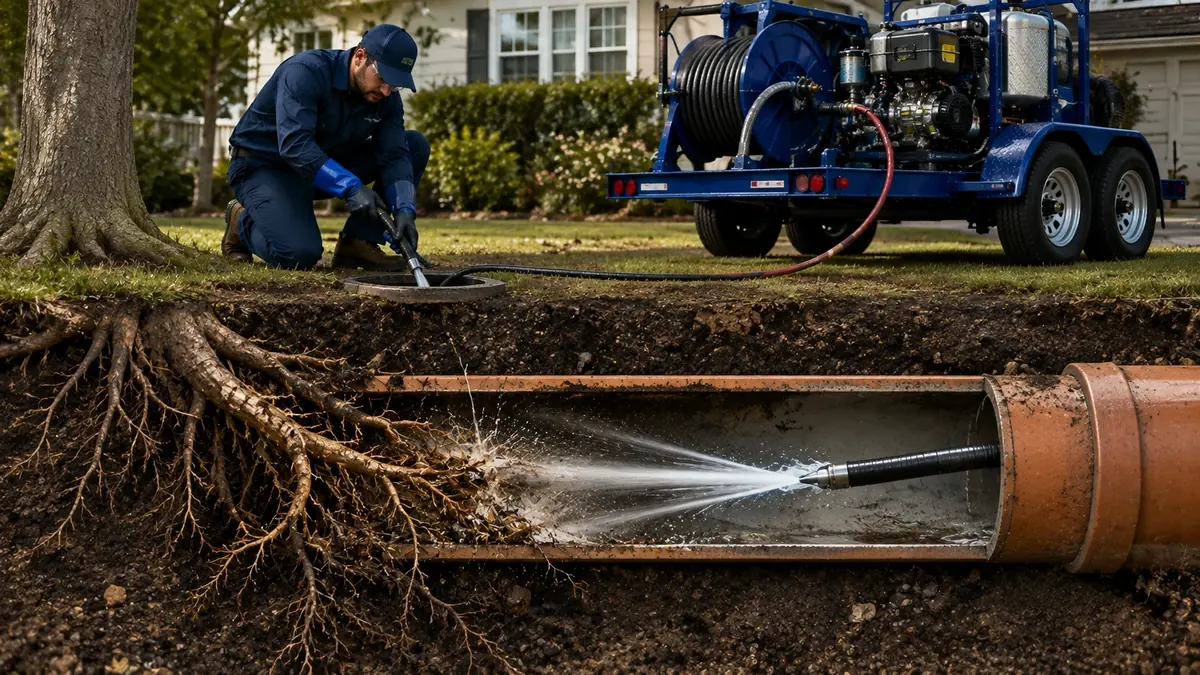 Tree Root Removal with Hydro Jetting in Lucerne Valley